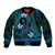 FSM Chuuk State Bomber Jacket Tribal Pattern Ocean Version LT01 Unisex Blue - Polynesian Pride