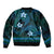 FSM Chuuk State Bomber Jacket Tribal Pattern Ocean Version LT01 - Polynesian Pride