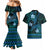 FSM Chuuk State Couples Matching Mermaid Dress and Hawaiian Shirt Tribal Pattern Ocean Version LT01 - Polynesian Pride