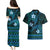 FSM Chuuk State Couples Matching Puletasi and Hawaiian Shirt Tribal Pattern Ocean Version LT01 - Polynesian Pride