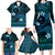 FSM Chuuk State Family Matching Long Sleeve Bodycon Dress and Hawaiian Shirt Tribal Pattern Ocean Version LT01 - Polynesian Pride