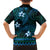 FSM Chuuk State Family Matching Off Shoulder Long Sleeve Dress and Hawaiian Shirt Tribal Pattern Ocean Version LT01 - Polynesian Pride