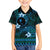 FSM Chuuk State Family Matching Off Shoulder Long Sleeve Dress and Hawaiian Shirt Tribal Pattern Ocean Version LT01 Son's Shirt Blue - Polynesian Pride