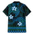 FSM Chuuk State Family Matching Off Shoulder Maxi Dress and Hawaiian Shirt Tribal Pattern Ocean Version LT01 - Polynesian Pride