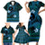 FSM Chuuk State Family Matching Short Sleeve Bodycon Dress and Hawaiian Shirt Tribal Pattern Ocean Version LT01 - Polynesian Pride