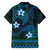 FSM Chuuk State Family Matching Short Sleeve Bodycon Dress and Hawaiian Shirt Tribal Pattern Ocean Version LT01 - Polynesian Pride