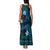 FSM Chuuk State Family Matching Tank Maxi Dress and Hawaiian Shirt Tribal Pattern Ocean Version LT01 - Polynesian Pride