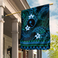 FSM Chuuk State Garden Flag Tribal Pattern Ocean Version LT01 House Flag Blue - Polynesian Pride