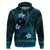 FSM Chuuk State Hoodie Tribal Pattern Ocean Version LT01 Pullover Hoodie Blue - Polynesian Pride