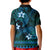 FSM Chuuk State Kid Polo Shirt Tribal Pattern Ocean Version LT01 - Polynesian Pride