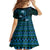 FSM Chuuk State Kid Short Sleeve Dress Tribal Pattern Ocean Version LT01 - Polynesian Pride