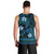 FSM Chuuk State Men Tank Top Tribal Pattern Ocean Version LT01 - Polynesian Pride