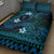 FSM Chuuk State Quilt Bed Set Tribal Pattern Ocean Version