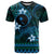 FSM Chuuk State T Shirt Tribal Pattern Ocean Version LT01 Blue - Polynesian Pride