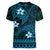 FSM Chuuk State Women V Neck T Shirt Tribal Pattern Ocean Version LT01 - Polynesian Pride
