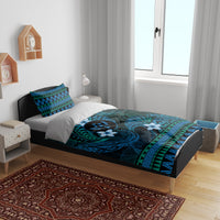 FSM Kosrae State Bedding Set Tribal Pattern Ocean Version
