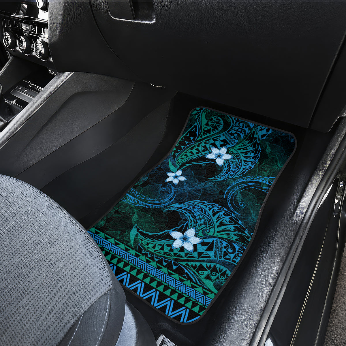 FSM Kosrae State Car Mats Tribal Pattern Ocean Version LT01 - Polynesian Pride