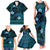 FSM Kosrae State Family Matching Tank Maxi Dress and Hawaiian Shirt Tribal Pattern Ocean Version LT01 - Polynesian Pride