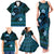 FSM Kosrae State Family Matching Tank Maxi Dress and Hawaiian Shirt Tribal Pattern Ocean Version LT01 - Polynesian Pride