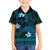 FSM Kosrae State Family Matching Tank Maxi Dress and Hawaiian Shirt Tribal Pattern Ocean Version LT01 Son's Shirt Blue - Polynesian Pride