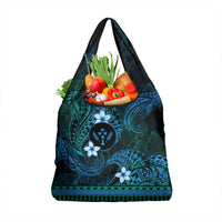 FSM Kosrae State Grocery Bag Tribal Pattern Ocean Version LT01 1-pack One Size Blue - Polynesian Pride