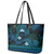 FSM Kosrae State Leather Tote Bag Tribal Pattern Ocean Version