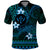 FSM Kosrae State Polo Shirt Tribal Pattern Ocean Version LT01 Blue - Polynesian Pride