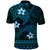FSM Kosrae State Polo Shirt Tribal Pattern Ocean Version LT01 - Polynesian Pride
