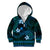 FSM Pohnpei State Kid Hoodie Tribal Pattern Ocean Version LT01 Zip Hoodie Blue - Polynesian Pride
