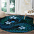 FSM Pohnpei State Round Carpet Tribal Pattern Ocean Version