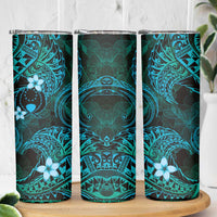 FSM Pohnpei State Skinny Tumbler Tribal Pattern Ocean Version LT01 - Polynesian Pride