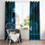 FSM Pohnpei State Window Curtain Tribal Pattern Ocean Version