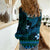 FSM Pohnpei State Women Casual Shirt Tribal Pattern Ocean Version LT01 - Polynesian Pride