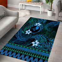 FSM Yap State Area Rug Tribal Pattern Ocean Version
