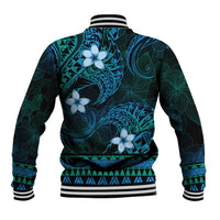 FSM Yap State Baseball Jacket Tribal Pattern Ocean Version LT01 - Polynesian Pride