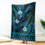 FSM Yap State Blanket Tribal Pattern Ocean Version
