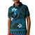 FSM Yap State Kid Polo Shirt Tribal Pattern Ocean Version LT01 Kid Blue - Polynesian Pride
