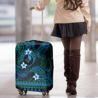 FSM Yap State Luggage Cover Tribal Pattern Ocean Version