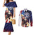 Personalized Northern Mariana Islands 4th of July Couples Matching Mermaid Dress and Long Sleeve Button Shirt Plumeria USA Eagle