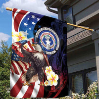 Northern Mariana Islands 4th of July Garden Flag Plumeria USA Eagle