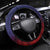 Northern Mariana Islands 4th of July Steering Wheel Cover Plumeria USA Eagle