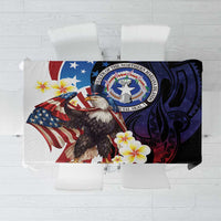 Northern Mariana Islands 4th of July Tablecloth Plumeria USA Eagle