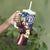 Personalized Northern Mariana Islands 4th of July Tumbler With Handle Plumeria USA Eagle