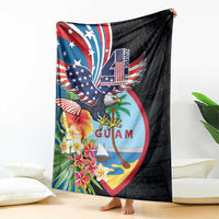 Guam Fourth of July Blanket Tropical Flowers