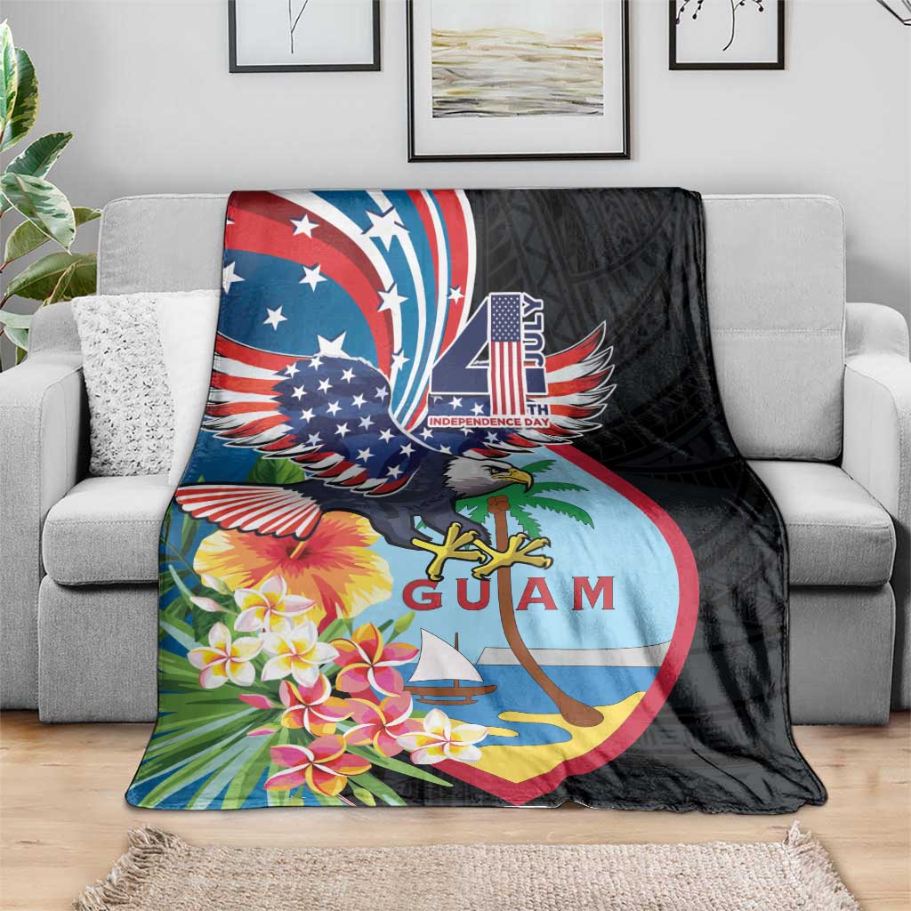 Guam Fourth of July Blanket Tropical Flowers
