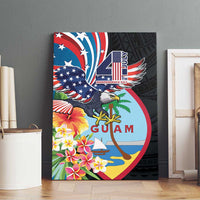 Guam Fourth of July Canvas Wall Art Tropical Flowers