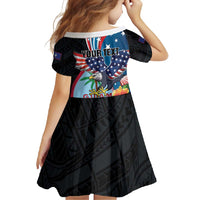 Personalized Guam Fourth of July Family Matching Off Shoulder Maxi Dress and Hawaiian Shirt Tropical Flowers