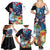 Personalized Guam Fourth of July Family Matching Summer Maxi Dress and Hawaiian Shirt Tropical Flowers