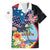 Personalized Guam Fourth of July Family Matching Summer Maxi Dress and Hawaiian Shirt Tropical Flowers