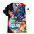 Personalized Guam Fourth of July Family Matching Summer Maxi Dress and Hawaiian Shirt Tropical Flowers